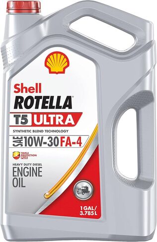 زيت محرك الديزل شل Rotella T5 فائق التركيب 10W-30، FA-4 (1 جالون، علبة 3) in Saudi Arabia