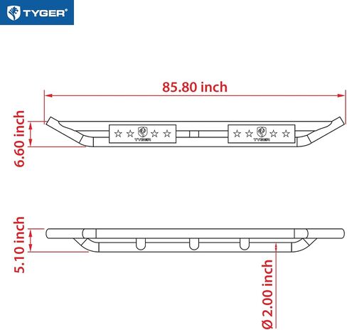 لوحة تشغيل Tyger Auto LanderX متوافقة مع 2019-2024 Chevy Silverado GMC Sierra 1500؛ 2020-2024 2500 3500HD | طاقم الكابينة | TG-LX3C82318 | قضبان Nerf للسكك الحديدية ذات الخطوة الجانبية in Saudi Arabia