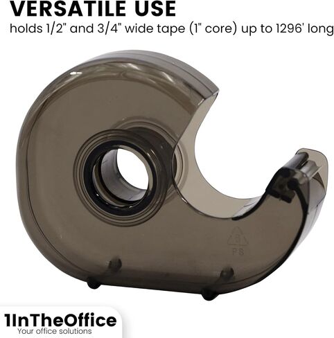 موزع أشرطة 1InTheOffice، موزع أشرطة صغير، موزع أشرطة محمول باليد، 1 بوصة، شفاف، دخاني/بلاستيك، 8 عبوات in Saudi Arabia
