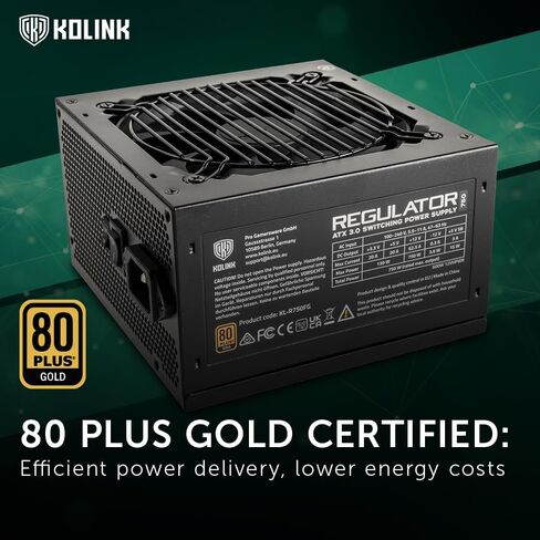 سلسلة Regulator PSU، 80 Plus Gold، ATX 3.0، وحدات كاملة، PCIe 5.0، 12VHPWR، مكثفات يابانية 100%، 140 مم، 850 وات in Kuwait