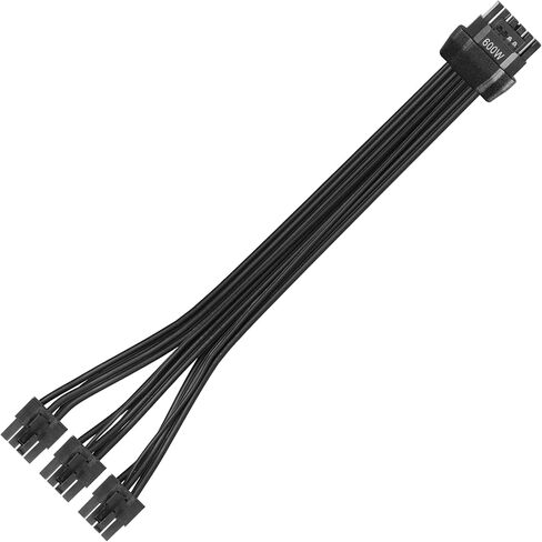 CERRXIAN 1FT ATX3.0 12VHPWR to 3X 8Pin Power Cable,PCI-e 5.0 12VHPWR ATX3.0 600W 16 Pin Male to 3x8Pin(6+2) Female Cable,for Graphic Card GPU 12+4pin RTX 3090Ti 4070Ti 4080 4090 in Saudi Arabia