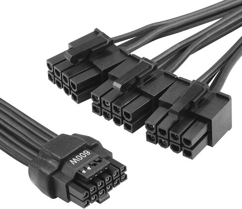 CERRXIAN 1FT ATX3.0 12VHPWR to 3X 8Pin Power Cable,PCI-e 5.0 12VHPWR ATX3.0 600W 16 Pin Male to 3x8Pin(6+2) Female Cable,for Graphic Card GPU 12+4pin RTX 3090Ti 4070Ti 4080 4090 in Saudi Arabia