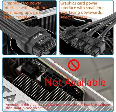 CERRXIAN 1FT ATX3.0 12VHPWR to 3X 8Pin Power Cable,PCI-e 5.0 12VHPWR ATX3.0 600W 16 Pin Male to 3x8Pin(6+2) Female Cable,for Graphic Card GPU 12+4pin RTX 3090Ti 4070Ti 4080 4090 in Saudi Arabia