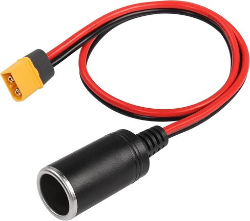 ولاعة سجائر للسيارة من SinLoon أنثى إلى XT60 أنثى، كابل ولاعة سجائر 14AWG، لمضخة هواء منفاخ الإطارات العاكس للسيارة (1.5 متر أنثى) in Kuwait