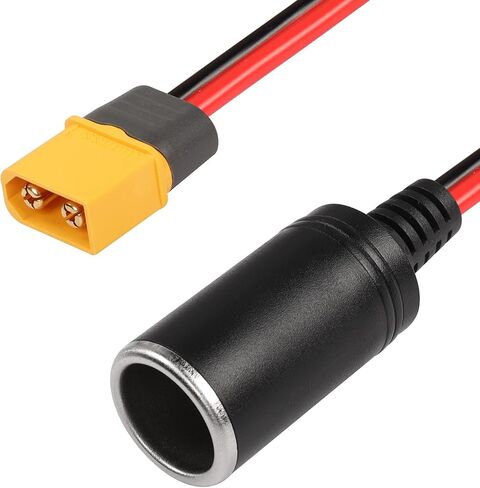 ولاعة سجائر للسيارة من SinLoon أنثى إلى XT60 أنثى، كابل ولاعة سجائر 14AWG، لمضخة هواء منفاخ الإطارات العاكس للسيارة (1.5 متر أنثى) in Kuwait