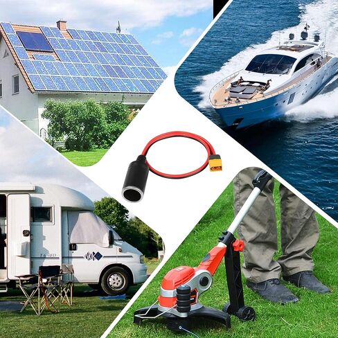 ولاعة سجائر للسيارة من SinLoon أنثى إلى XT60 أنثى، كابل ولاعة سجائر 14AWG، لمضخة هواء منفاخ الإطارات العاكس للسيارة (1.5 متر أنثى) in Kuwait