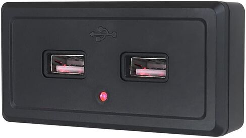 منفذ USB RV، مقبس شاحن سيارة USB مزدوج المنفذ 12 فولت 24 فولت مع ضوء مؤشر وغطاء، مخرج طاقة مثبت على لوحة مقاومة للماء للحافلات ATV RV قارب شاحنة السيارات عربة الغولف البحرية (الضوء الأحمر) in Kuwait
