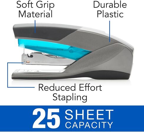 Swingline Stapler, 6 Pack, Desktop Stapler, 25 Sheet Capacity, Optima 25 Reduced Effort, Blue/Gray (S7066404CS) in Saudi Arabia