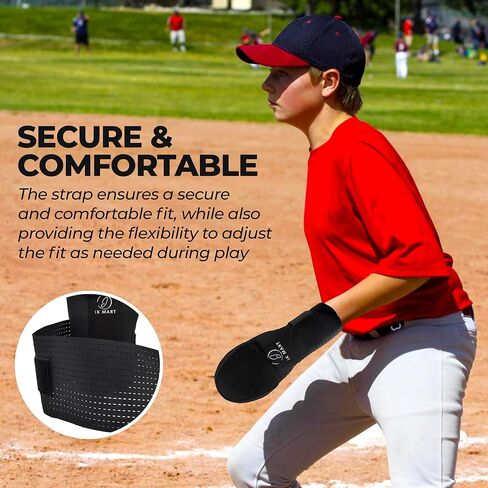 قفاز منزلق - قفاز بيسبول منزلق متين، يناسب اليد اليمنى واليسرى لحماية أصابع البيسبول والكرة اللينة بشكل آمن، قفازات مضرب البيسبول، واقي لليد لأي من اليدين، مقاس الشباب والكبار in Kuwait