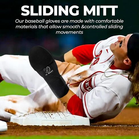 قفاز منزلق - قفاز بيسبول منزلق متين، يناسب اليد اليمنى واليسرى لحماية أصابع البيسبول والكرة اللينة بشكل آمن، قفازات مضرب البيسبول، واقي لليد لأي من اليدين، مقاس الشباب والكبار in Kuwait