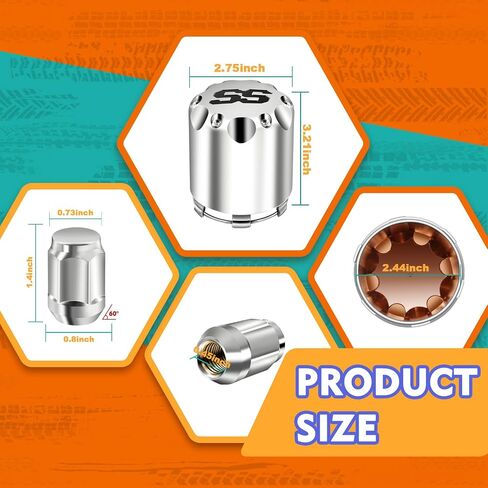 مجموعة أغطية مركز عربة الجولف من الكروم وصواميل عروة العجلات، 4 قطع من غطاء محور العجلة ITP SS و16 قطعة من صواميل العروة لـ EZGO، نادي السيارات... in Kuwait
