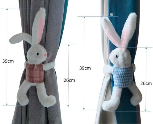 2pcs Easter Bunny Home Decor Curtain Tiebacks Rabbit Curtain Holdbacks Holiday Decorative Living Bedroom Decoration Window Treatment Holdbacks Pack of 1 Pair in Kuwait