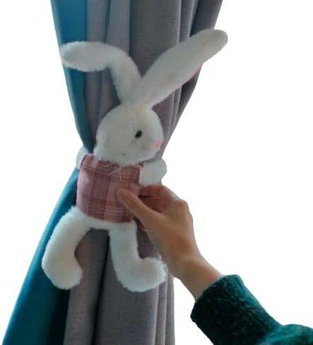 2pcs Easter Bunny Home Decor Curtain Tiebacks Rabbit Curtain Holdbacks Holiday Decorative Living Bedroom Decoration Window Treatment Holdbacks Pack of 1 Pair in Kuwait