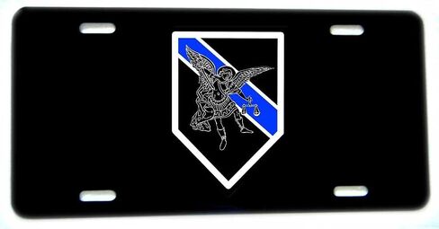 لوحة ترخيص ألومنيوم سانت مايكل رفيعة باللون الأزرق in Kuwait