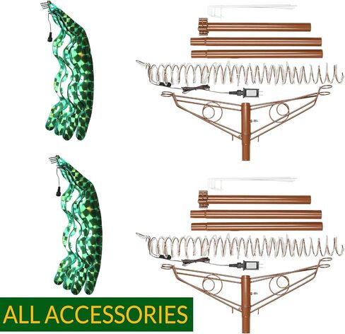 Fabbay 2 Pcs 5 ft LED Lighted up Palm Tree for Outside Patio Artificial Fake Light up Palm Tree Decor for Outdoor Indoor Home Outside Yard Tropical Party Pool Hawaiian Bar Christmas in Saudi Arabia