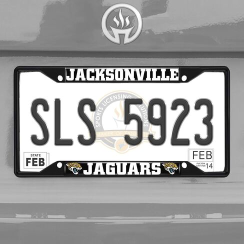 FANMATS 31359 Jacksonville Jaguars Metal License Plate Frame Black Finish in Saudi Arabia