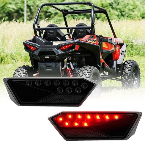 مجموعة مصابيح LED UTV لـ RZR 900 1000، أضواء إيقاف الفرامل الخلفية لـ Polaris RZR 900 1000 XP S 4 Turbo 2014-2019 & RZR Trail 2020-2023 الملحقات #2412341، 2412342 (قطعتان، أسود دخاني) in Saudi Arabia
