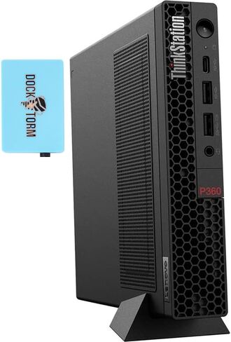 Lenovo ThinkStation P3 Tiny Business Mini Desktop Black (16-Core Intel i7-13700T, 64GB DDR5 RAM, 512GB PCIe SSD, T1000, WiFi, Bluetooth, HDMI, USB 3.2, Win 11 Pro) w/Dockztorm Hub in Saudi Arabia