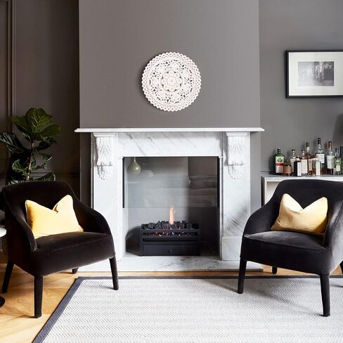 لوحة فنية جدارية خشبية معلقة على شكل زهور، ديكور حائط ميدالية، لوحة جدارية منحوتة MDF بيضاء منحوتة لغرفتك أو مكتبك، 30.48 سم × 30.48 سم in Kuwait