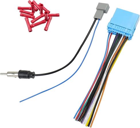 Jayubein Radio Wiring Harness Replacement for Honda-Accord-Civic-CRV-Odyssey-Insight-Pilot-Element-Ridgeline 20Pin Stereo Wire Harness Connector with Radio Antenna Adapter in Saudi Arabia