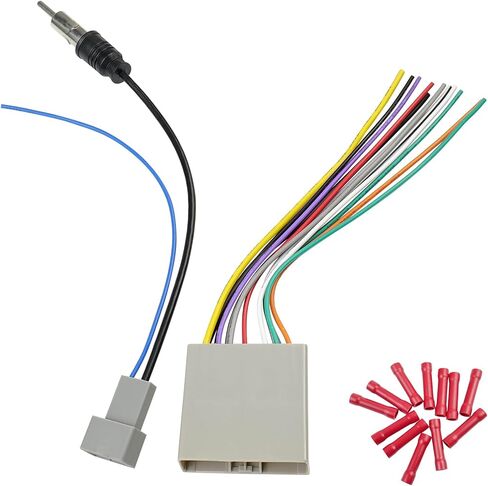 Jayubein Radio Wiring Harness Replacement for Honda-Accord-Civic-CRV-Odyssey-Insight-Pilot-Element-Ridgeline 20Pin Stereo Wire Harness Connector with Radio Antenna Adapter in Saudi Arabia