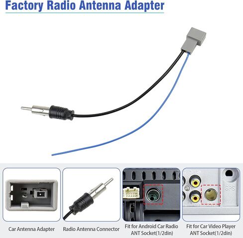 Jayubein Radio Wiring Harness Replacement for Honda-Accord-Civic-CRV-Odyssey-Insight-Pilot-Element-Ridgeline 20Pin Stereo Wire Harness Connector with Radio Antenna Adapter in Saudi Arabia