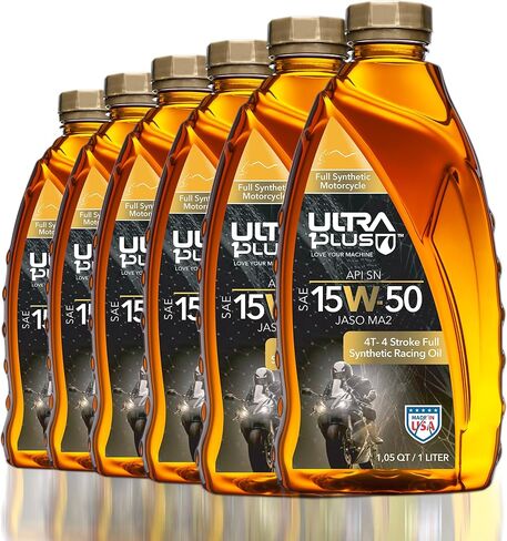 Ultra1Plus SAE 15W-50 Full Synthetic 4T Engine Oil, API SN, JASO MA2 (6) in Saudi Arabia