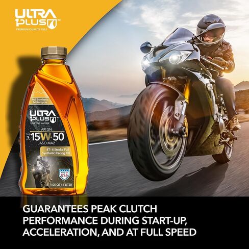 Ultra1Plus SAE 15W-50 Full Synthetic 4T Engine Oil, API SN, JASO MA2 (6) in Saudi Arabia
