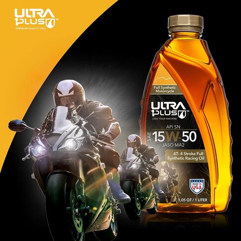 Ultra1Plus SAE 15W-50 Full Synthetic 4T Engine Oil, API SN, JASO MA2 (6) in Saudi Arabia