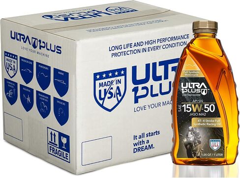 Ultra1Plus SAE 15W-50 Full Synthetic 4T Engine Oil, API SN, JASO MA2 (6) in Saudi Arabia