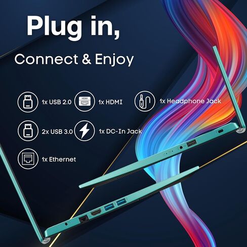 كمبيوتر محمول acer Aspire 3 Slim Essential، شاشة 15.6 بوصة عالية الدقة بالكامل، ذاكرة وصول عشوائي 20 جيجابايت، تخزين SSD 1 تيرابايت، معالج Intel Core i3، HDMI، عمر بطارية طويل، Windows 11، Microsoft 365 لمدة عام، أزرق مخضر in Saudi Arabia
