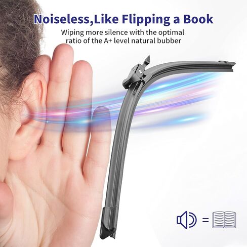 2 شفرات ممسحة لسيارة Toyota CHR C-HR 2018-2022 Subaru Crosstrek 2015-2022 Lexus NX200t NX300 NX300h، ممسحات الزجاج الأمامي استبدال جودة OEM - 26 بوصة/16 ​​بوصة (مجموعة من 2) in Kuwait