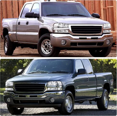 DWVO LED DRL Headlight Assembly Compatible with 1999-2006 GMC Sierra 1500 2500/2007 GMC Sierra 1500&1500HD&2500HD&3500 Classic / 00-06 Yukon Headlamps Black Housing Amber Reflector in Saudi Arabia