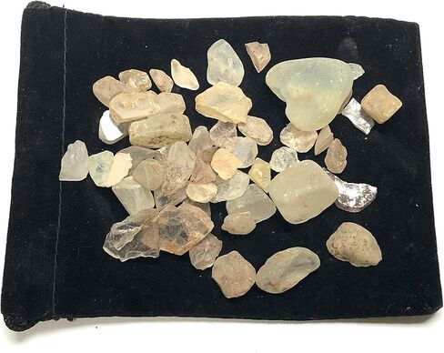 Crystal Collection Natural Rough Topaz with Velvet Bag Bulk Rocks (1/2 Pound) in Saudi Arabia