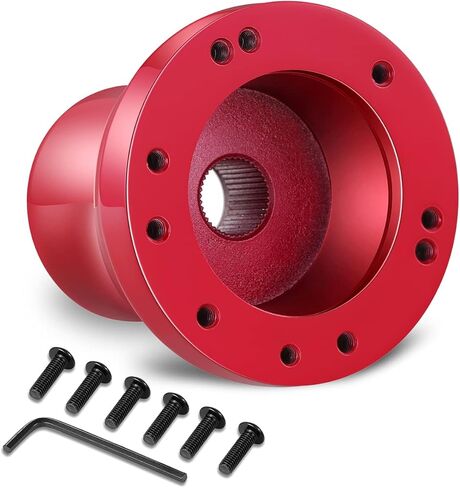 محول عجلة قيادة عربة الجولف لسيارة النادي السابقة، 5 أو 6 فتحات لسيارة النادي السابقة، محول تركيب عجلة القيادة، أحمر in Kuwait