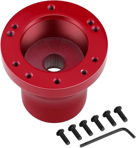 محول عجلة قيادة عربة الجولف لسيارة النادي السابقة، 5 أو 6 فتحات لسيارة النادي السابقة، محول تركيب عجلة القيادة، أحمر in Kuwait