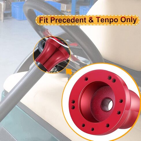 محول عجلة قيادة عربة الجولف لسيارة النادي السابقة، 5 أو 6 فتحات لسيارة النادي السابقة، محول تركيب عجلة القيادة، أحمر in Kuwait