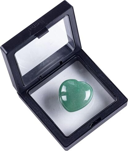 حجر السج الأسود على شكل قلب منتفخ الحب حجر النخيل الطبيعي شقرا بلورات استشفاء جيب القلق حجر للتأمل والديكور in Kuwait