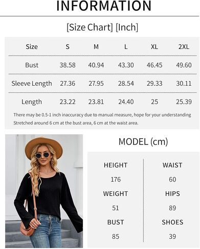 قمصان نسائية خريفية بأكمام طويلة من CLOCOR وأكمام منتفخة ورقبة دائرية وبلوزات فضفاضة غير رسمية بلون سادة وبلوفرات in Kuwait