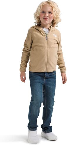 سترة بغطاء رأس جلاسير بسحاب كامل للأطفال من THE NORTH FACE، كاكي ستون، 7 in Kuwait