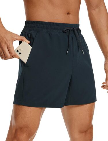 CRZ YOGA Men's Linerless Workout Shorts - 5'' / 7'' Lightweight Quick Dry Running Sports Athletic Gym Shorts with Pockets in Saudi Arabia