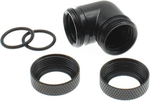 Water Cooling Fitting Black G1/4 90 Degree Rotary Elbow 14mm OD Hard Tube Quick Twist Connector with Three Seal O-Ring for PC Water Cooling Adapter System 2 Pcs in Saudi Arabia