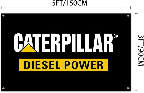 كاتربيلر علم ديزل من النايلون عالي التحمل على الوجهين 3X 5FT مع أربعة أقفال نحاسية in Kuwait
