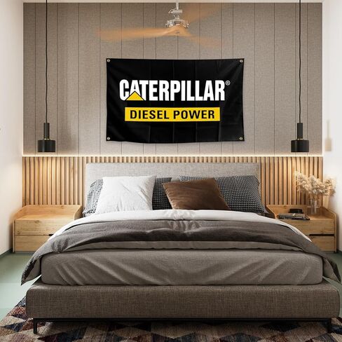 كاتربيلر علم ديزل من النايلون عالي التحمل على الوجهين 3X 5FT مع أربعة أقفال نحاسية in Kuwait