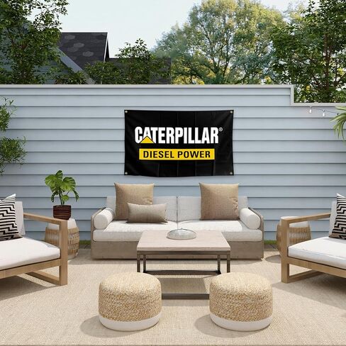 كاتربيلر علم ديزل من النايلون عالي التحمل على الوجهين 3X 5FT مع أربعة أقفال نحاسية in Kuwait