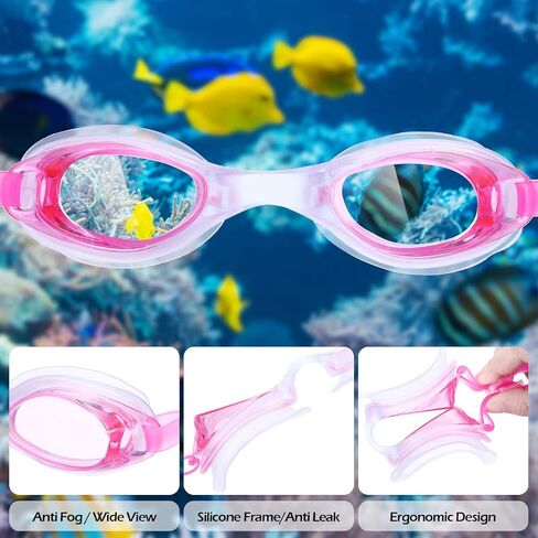 15 Packs Summer Swim Goggles Unisex Silicone Goggles for Swimming Women Comfortable Anti Fog Swimming Goggles Black Blue Lake Blue Pink Purple Clear Lens Swimming Glasses for Adult Men Women Youth Kid in Saudi Arabia