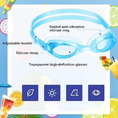 15 Packs Summer Swim Goggles Unisex Silicone Goggles for Swimming Women Comfortable Anti Fog Swimming Goggles Black Blue Lake Blue Pink Purple Clear Lens Swimming Glasses for Adult Men Women Youth Kid in Saudi Arabia