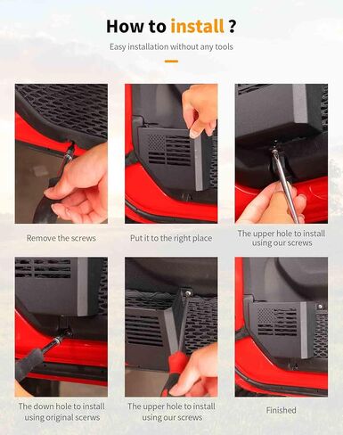 جيوب تخزين للباب الأمامي من Hoolcar، صندوق منظم لإدراج جانب الباب، بديل شبكي للباب المعدني متوافق مع Jeep Wrangler JL JLU & Gladiator JT 2018-2023، قطعتان in Kuwait