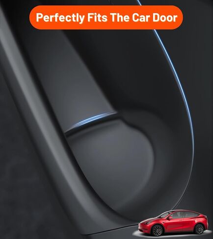 Complete Set Car Door Side TPE Storage Box Slot Tray Organizer Protector for Tesla Model 3 Accessories for Inside Storage - Latest Version in Saudi Arabia