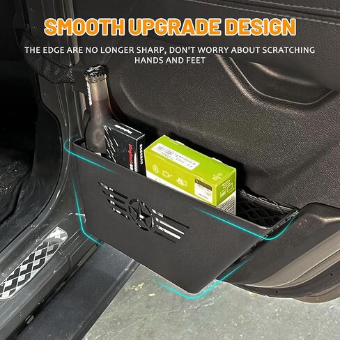 صينية تنظيم الباب الخلفي من MAIKER OFF ROAD، صندوق تخزين للباب، منظم إدخال جانبي للباب، خمس نجوم لـ 2018-2024 Jeep Wrangler JL JLU & Gladiator JT (قطعتان) in Kuwait